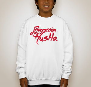 POAH White &amp; Matte Red Crewneck