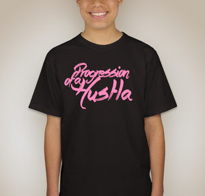 POAH Black &amp; Matte Med Pink T Shirt