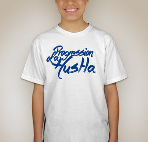 POAH White &amp; Matte Royal Blue T Shirt