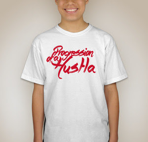 POAH White &amp; Matte Red T Shirt
