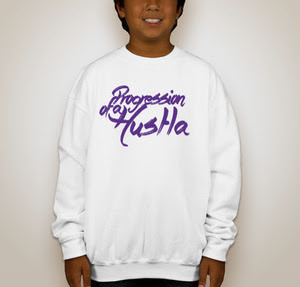 POAH White &amp; Matte Purple Crewneck