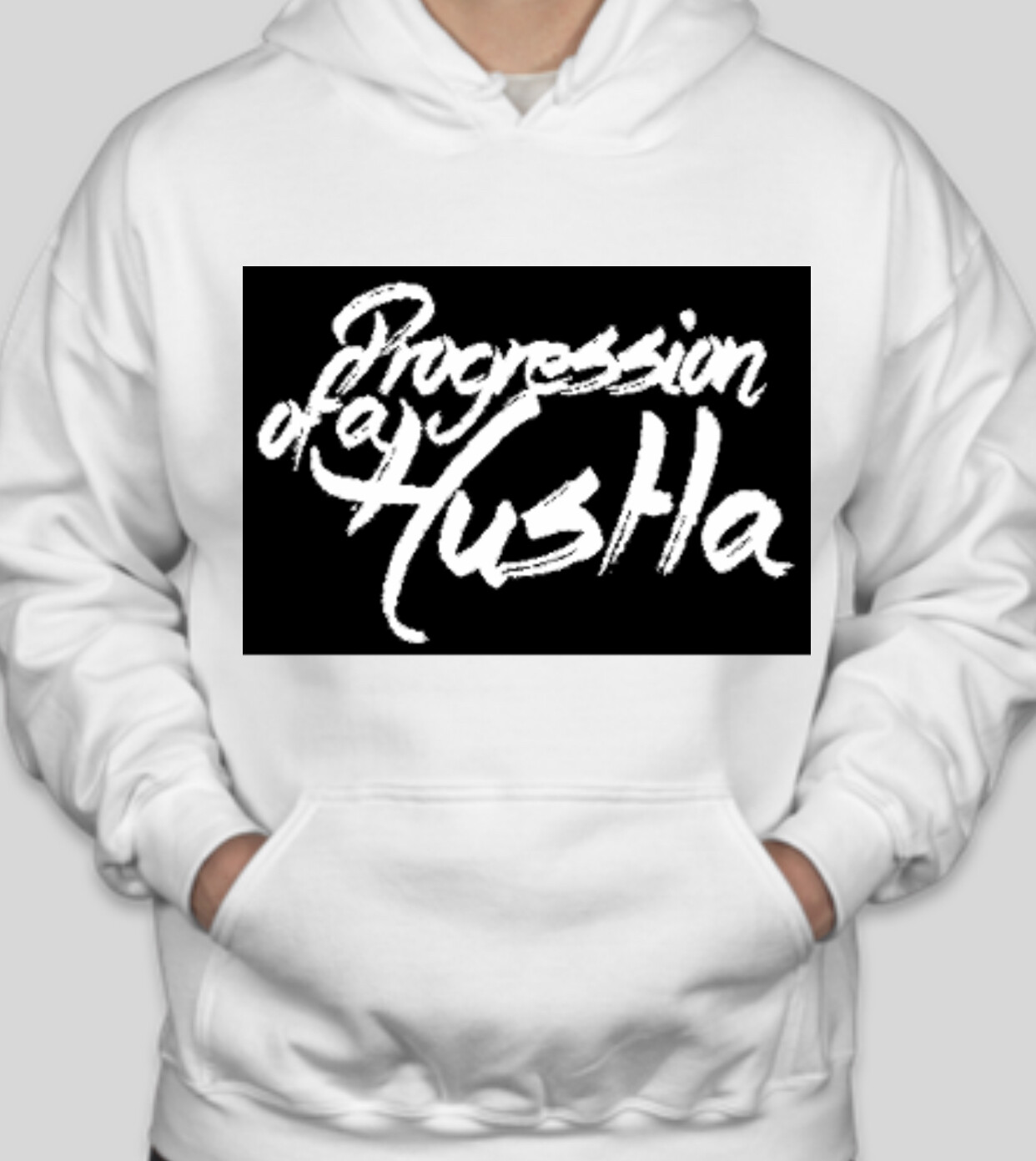 Retro White POAH Box Hooded Sweatshirt