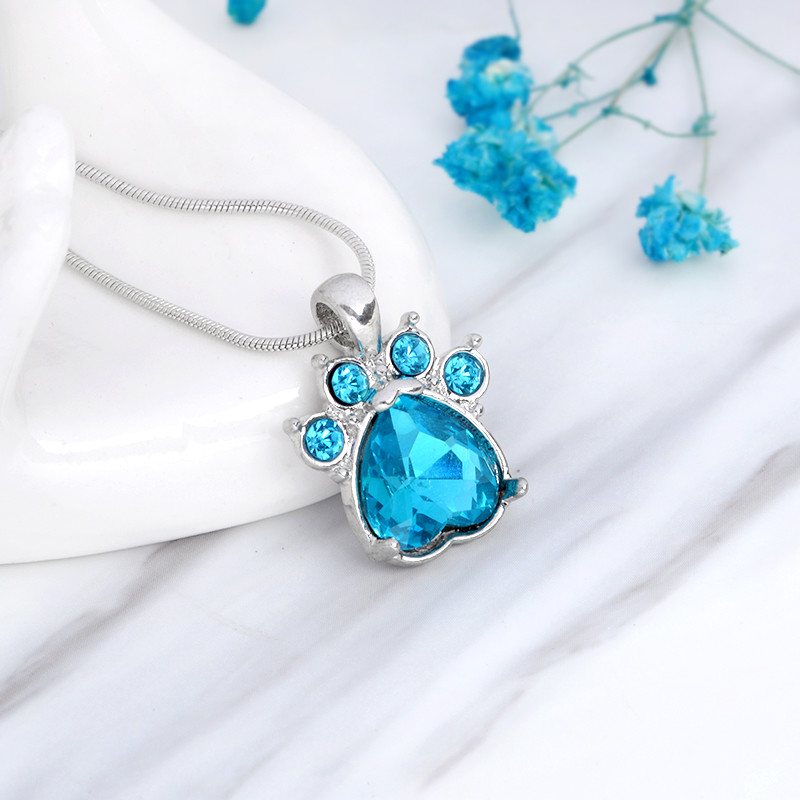Birthstone Paw Necklace