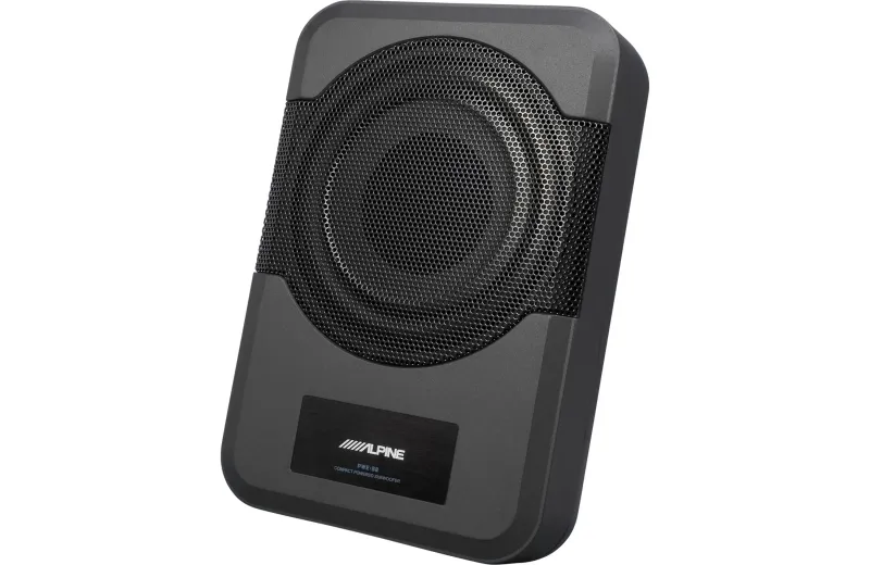 Alpine PWE-S8 Compact powered subwoofer with 8&quot; sub and 120-watt amp