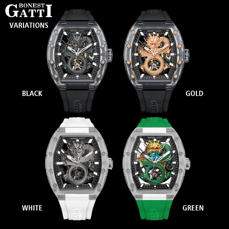 Bonest Gatti Dragon Dial Watch Gift Box