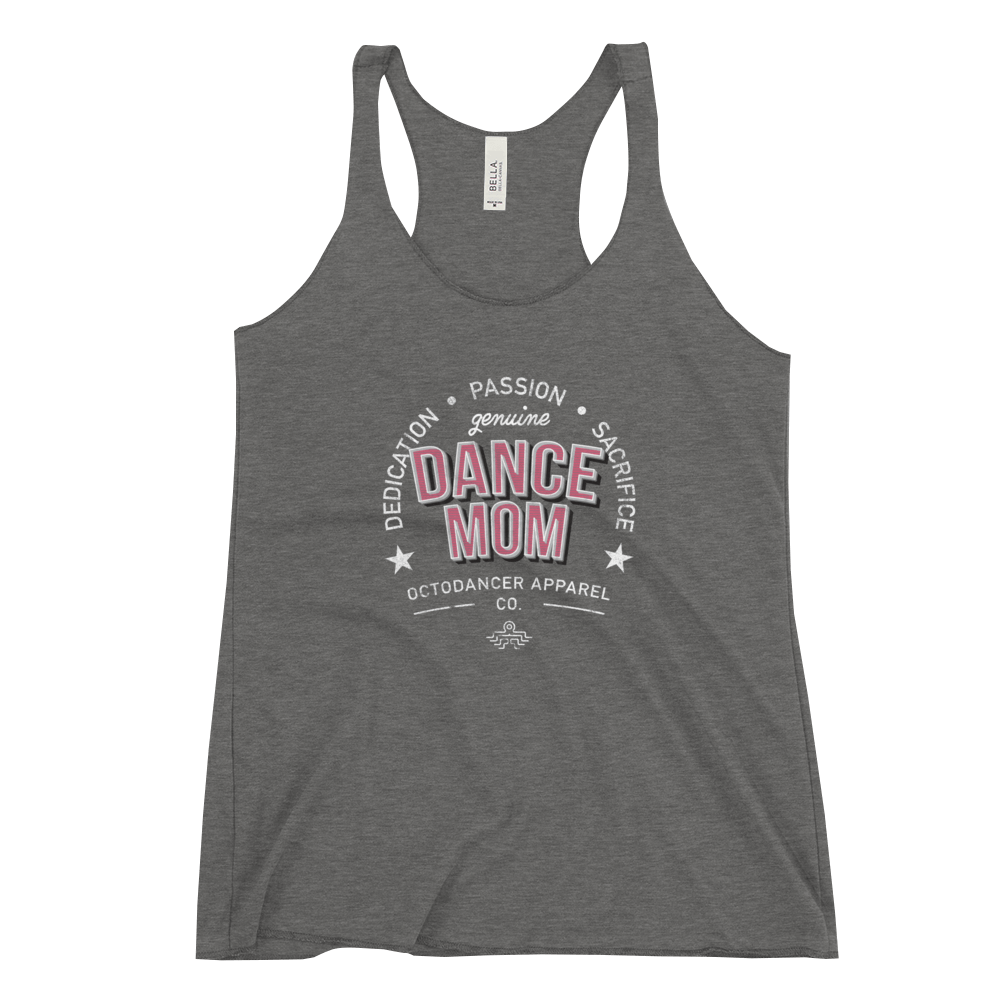 Dance Mom Retro  Racerback Tank (Grey Triblend)