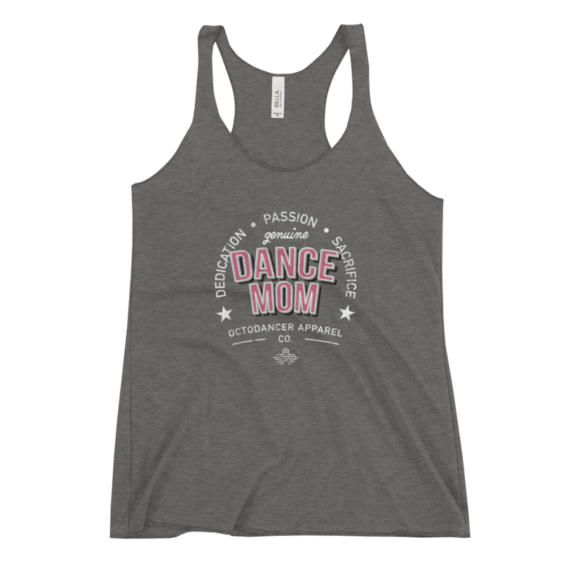 Dance Mom Retro  Racerback Tank (Grey Triblend)