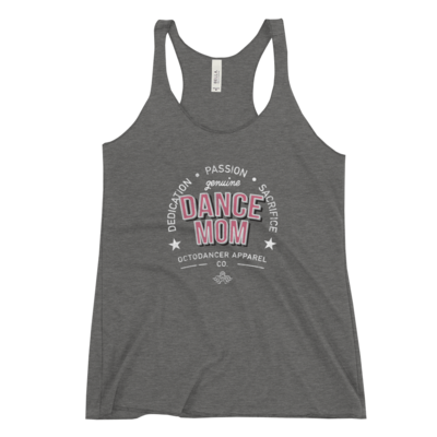Dance Mom Retro Racerback Tank (Grey Triblend)