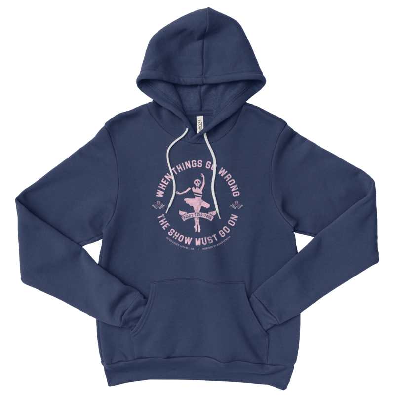 The Show Must Go On Hoodie (Heather Navy)