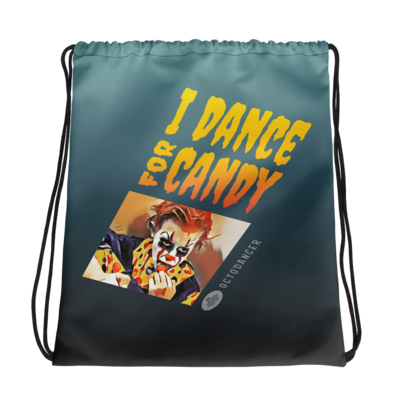 I Dance for Candy Clown Drawstring Bag