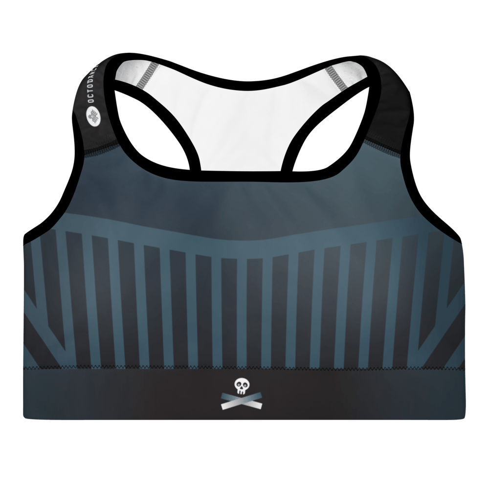 Skull Cross Fade Padded Sports Bra