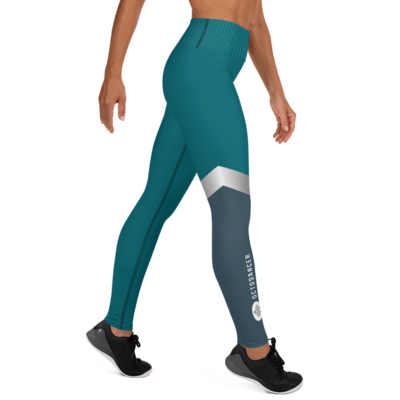 Aqua Stripe Leggings
