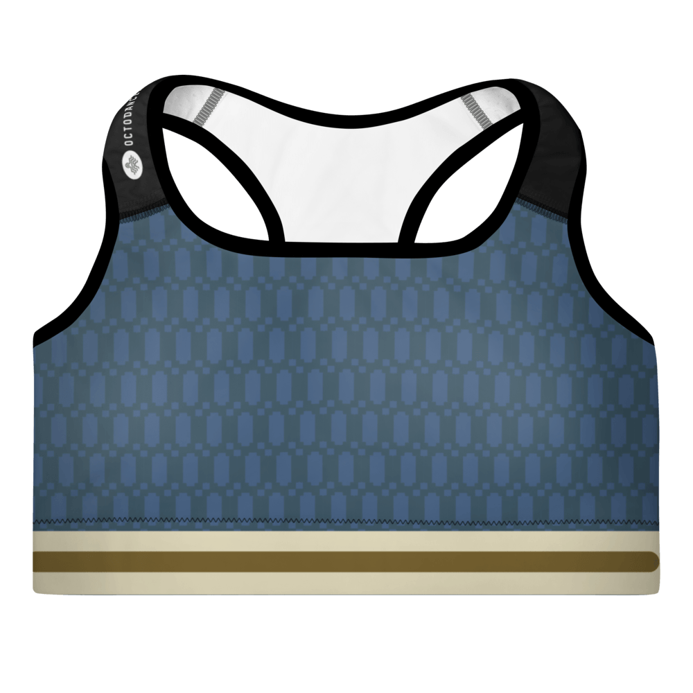 Blue Octo Padded Sports Bra