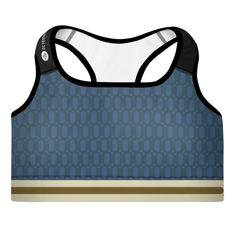 Blue Octo Padded Sports Bra