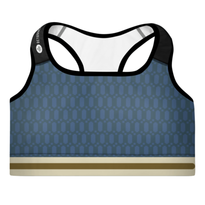 Blue Octo Padded Sports Bra