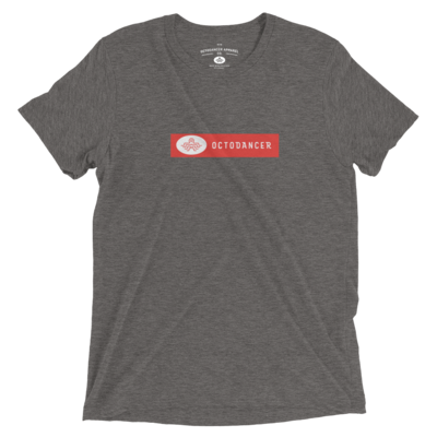 Unisex Octodancer Red Tag Logo T-Shirt (Grey Triblend)