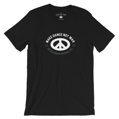 Unisex Make Dance Not War Retro T-Shirt (Black)