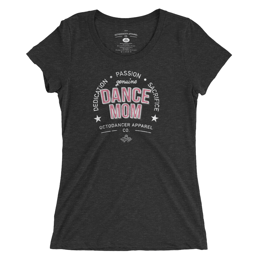 Genuine Dance Mom Retro TShirt (Charcoal Black)