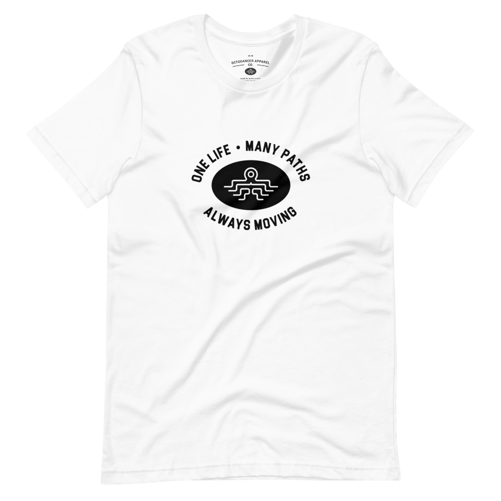 Unisex Octodancer Logo + Tag T-Shirt (White)