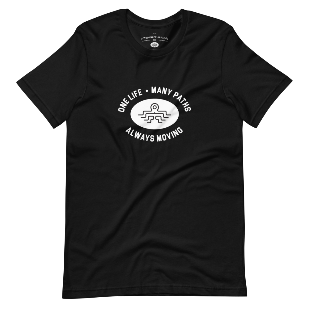 Unisex Octodancer Logo + Tag T-Shirt (Black)