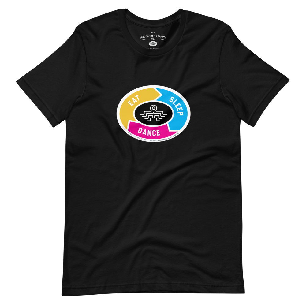 Unisex Eat Sleep Dance Repeat T-Shirt (Black)