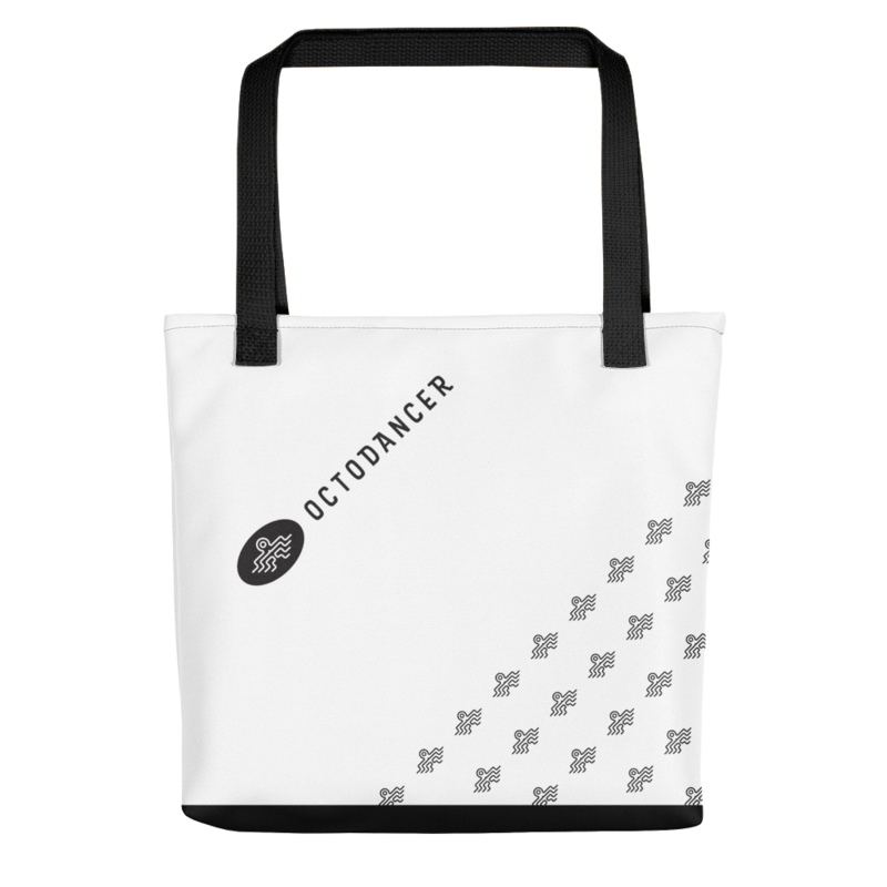 Octodancer White Hand Tote