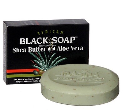 Shea Butter &amp; Aloe Vera Black Soap (1 Bar)