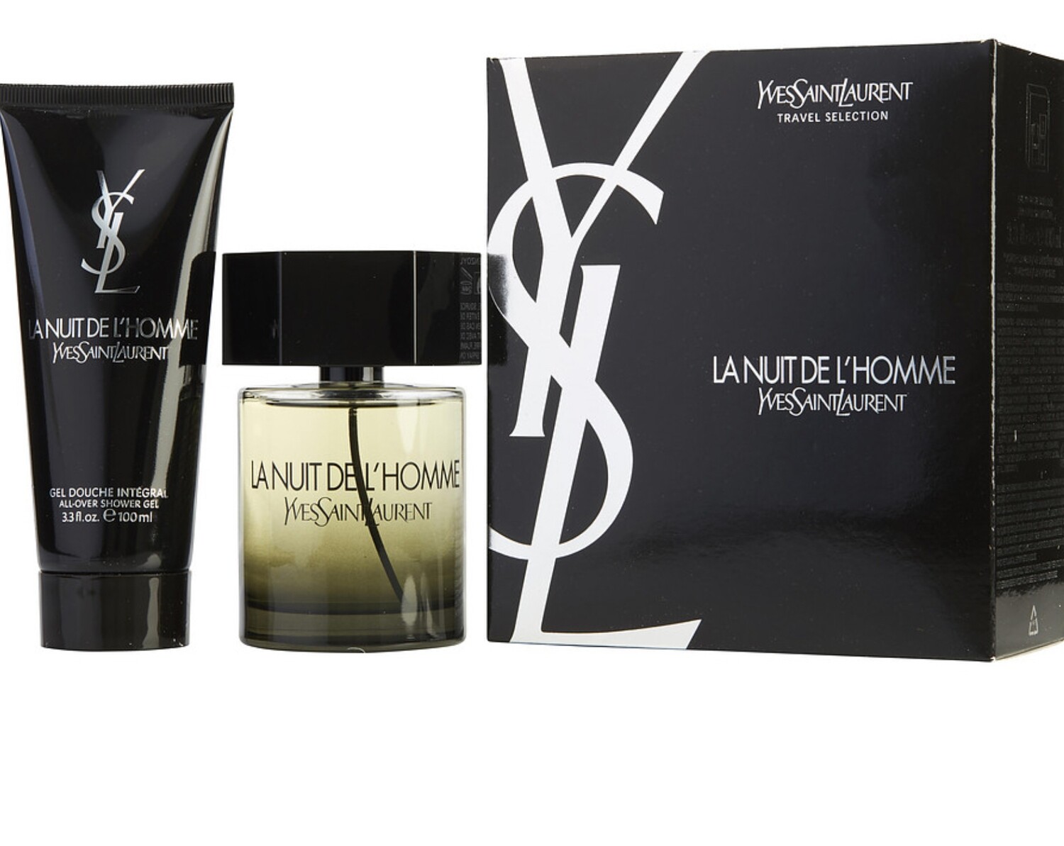 La Nuit De L&#39;Homme Yves Saint Laurent
Eau De Toilette Spray 3.3 oz &amp; Free All Over Shower Gel 3.3 oz (Travel Offer)