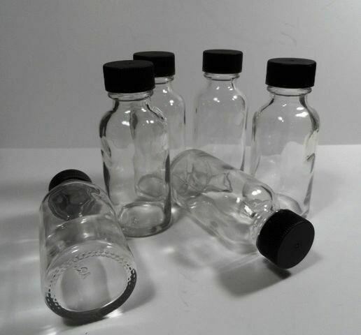 1 oz. Boston Round bottles with Caps (1  to 1 Dozen)