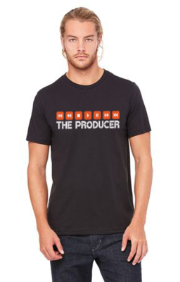 T-Shirt 𝕊ᴄʀᴏʟʟ 𝔹ᴀʀ ⏮⏪⏪⏹⏯⏺⏩⏭ (hombre)