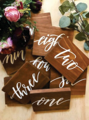 Wooden Table Numbers BUY or HIRE