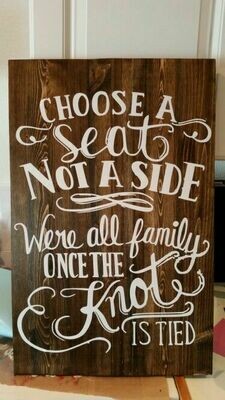 Large Choose a Seat Sign - BUY