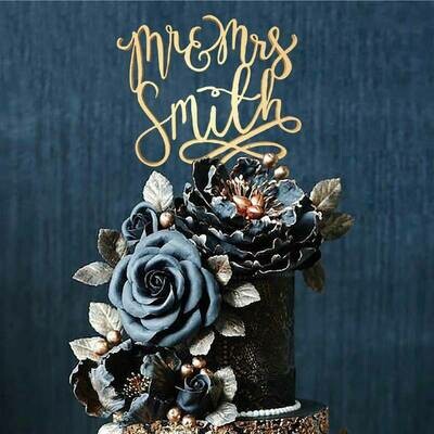 Cake Topper - Mr &amp; Mrs