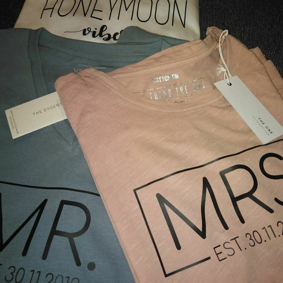Mr &amp; Mrs Themed T-shirts