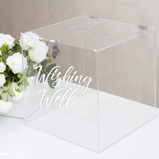 Personalized Clear Perspex Gift Card Box