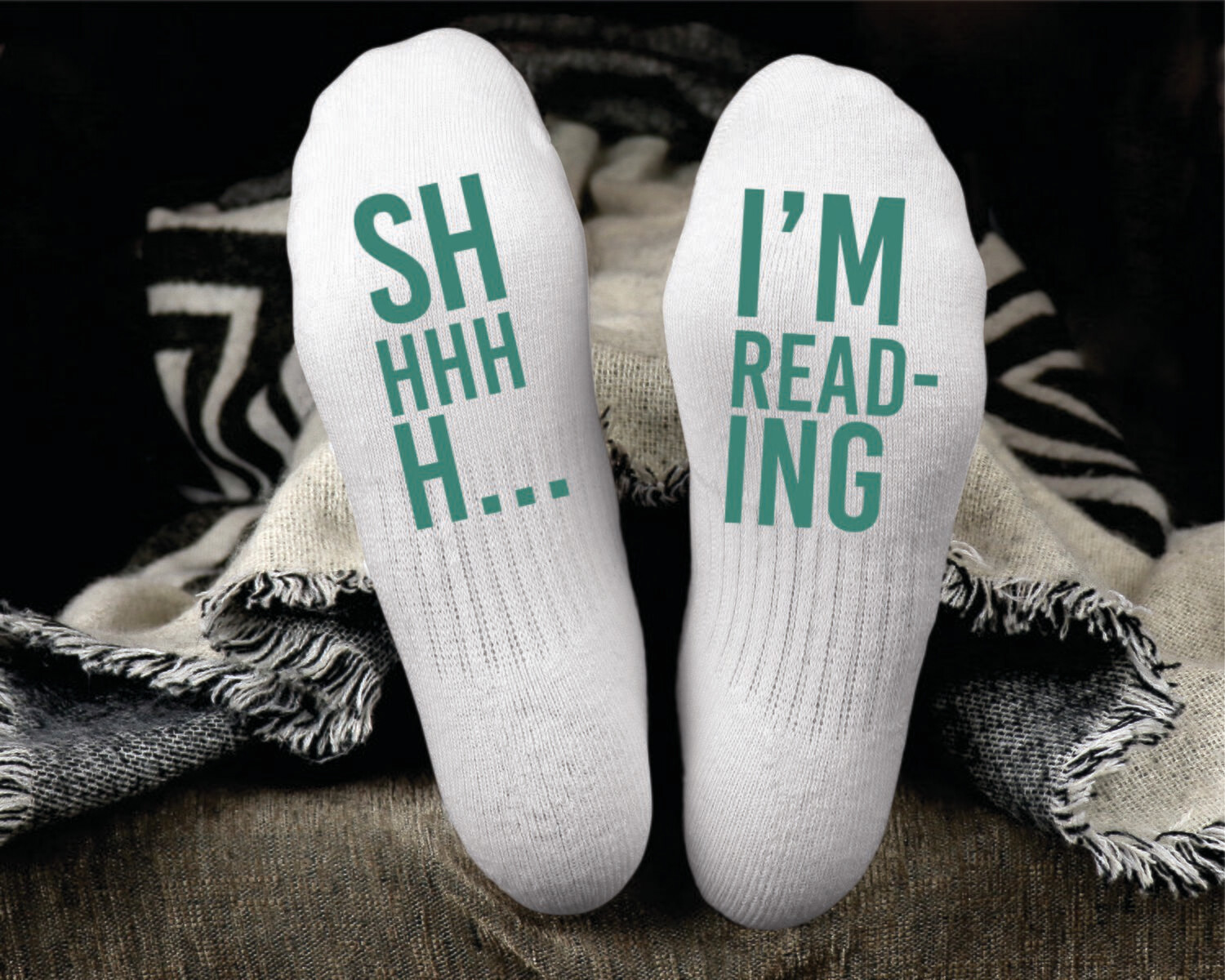 School Shhhhh I&#39;m Reading Socks