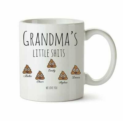 Personalised Grandma's/Mom's Little Shits Mug