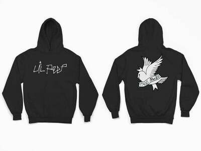 Lil Peep "Cry Baby" Bird Adult Hoodie Front And Back