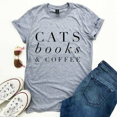 Cats Books &amp; Coffee Unisex T-shirt