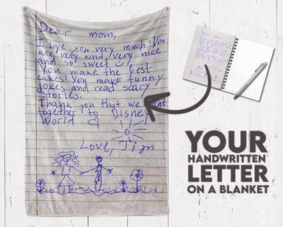 Your Handwritten Letter on a Fleece Blanket