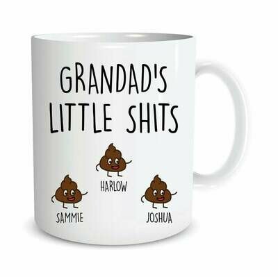 Personalised Grandad's/Dad's Little Shits Mug