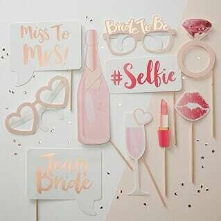 Team Bride Photo Booth Props 10 piece
