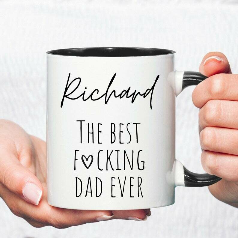 Personalised Best F-ing Dad Mug