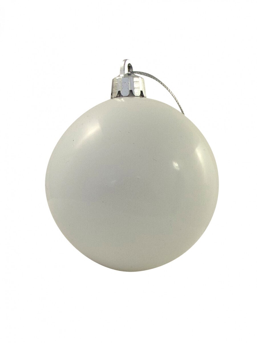 8cm WHITE Personalised Bauble