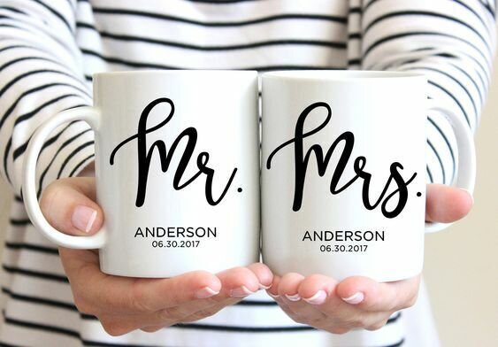 Mr &amp; Mrs Mug set of 2