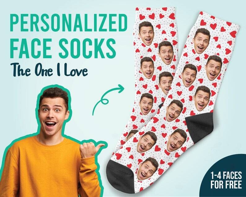 40cm Personalised Face Socks