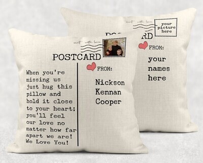 Personalised Postcard Pillow