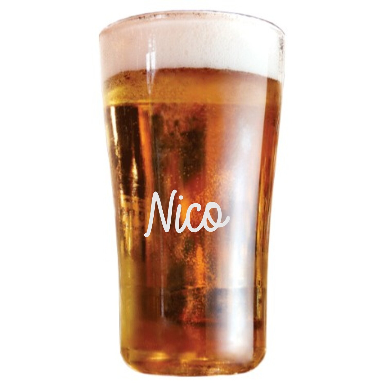 Personalised Etched Beer Glass