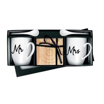 Mr & Mrs Mug and Coaster Gift Set