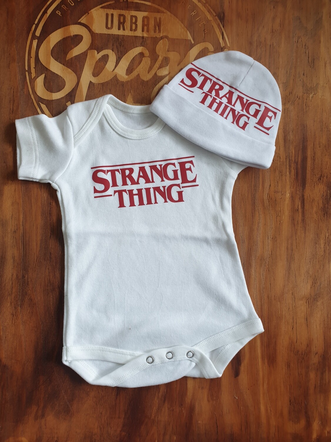 Stranger Things Themed Babygrow & Hat 3-6 months